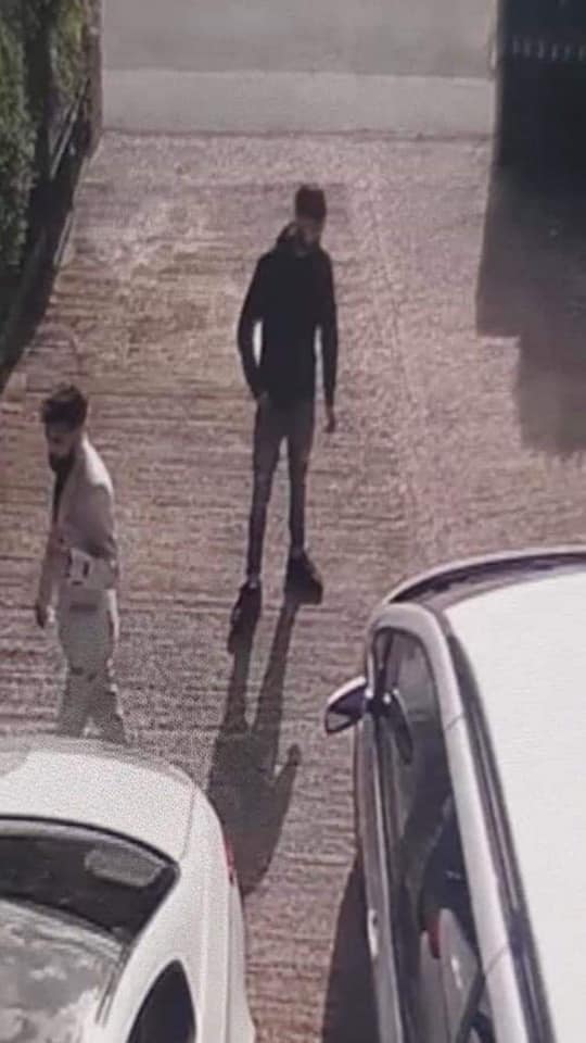 CCTV - thieves visiting the car the day before it was stolen