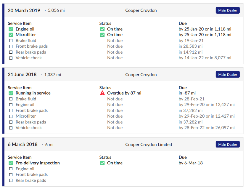 MDataWorks service history for LD18HBH - page 2